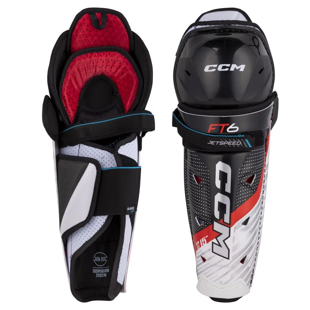 CCM JETSPEED FT6 HOCKEY SHIN GUARDS cjr-hockey-shop