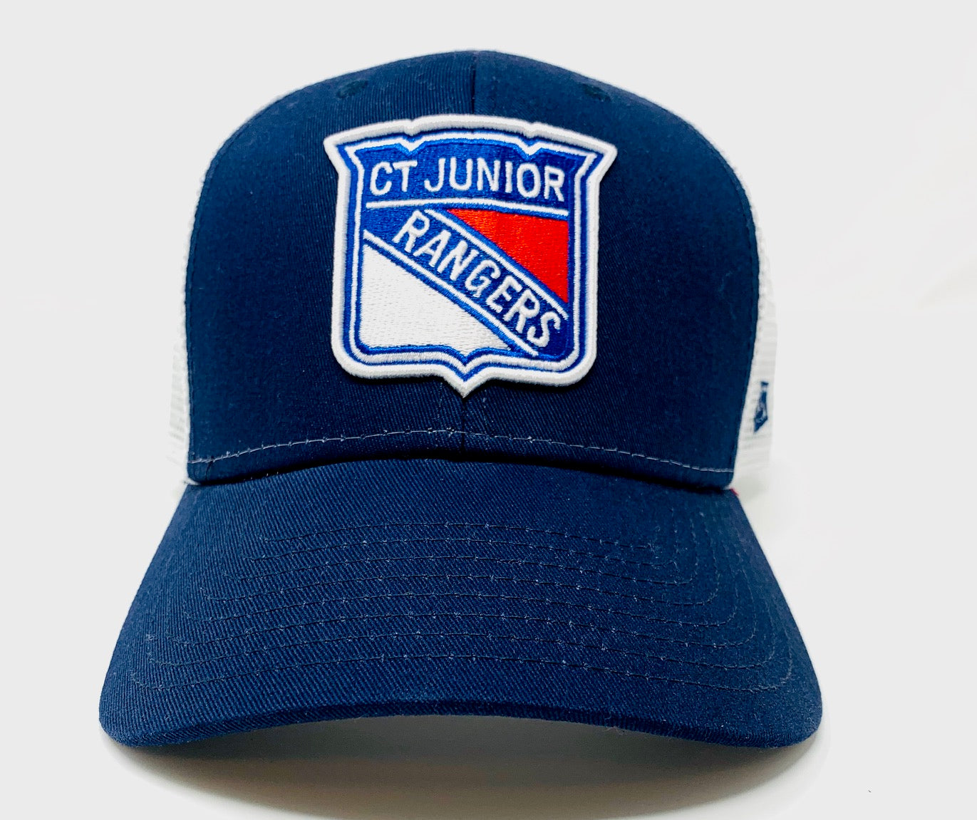 Rangers Navy/White Trucker Mesh Hat cjr-hockey-shop