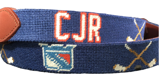 CJR Blue Needlepoint Belt cjr-hockey-shop